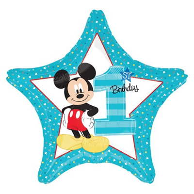 Mylar 45cm/18" Numero 1 Stella Mickey