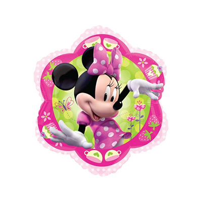 Mylar 45cm/18" Minnie Fiore Verde e Fucsia