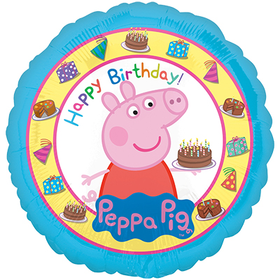 Mylar 45cm/18" Peppa Pig Happy Birthday