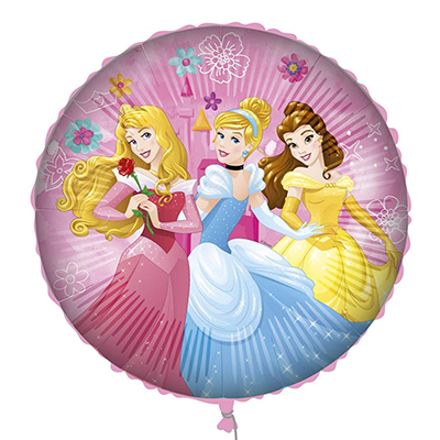 Mylar 45cm/18" Principesse con Pesetto e Nastrino
