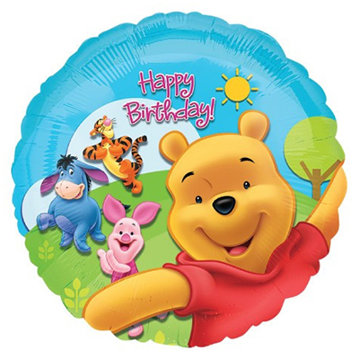 Mylar 45cm/18" Winnie The Pooh Birthday