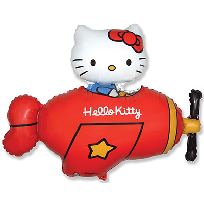 Mylar 76cm/30" Sagoma Hello Kitty Aeroplano