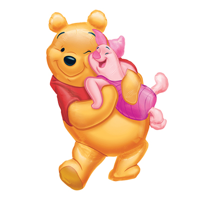 Mylar 81cm/32" Sagoma Winnie The Pooh e Pimpi