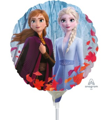 Mylar 22cm/9"  Frozen Anna ed Elsa