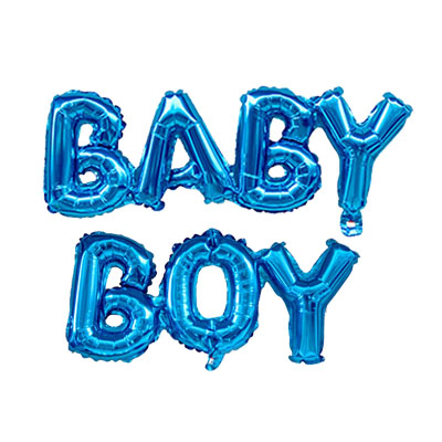 Mylar 35cm/13" Scritta Baby Boy