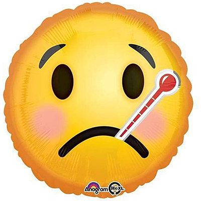 Mylar 17"/43cm Emoji Buona Guarigione