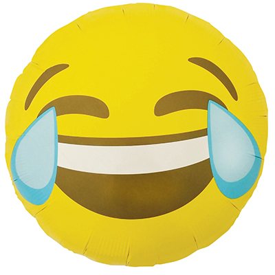 Mylar 18"/45cm Emoji Piange e Ride