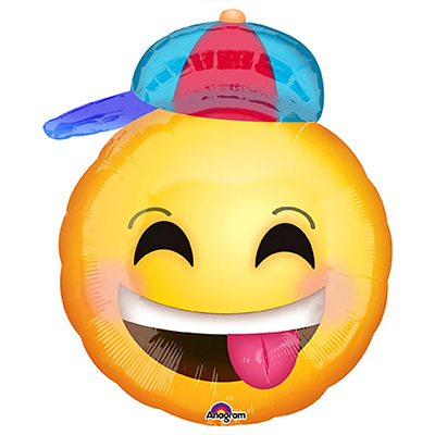 Mylar 20"/50cm Emoji Cappellino