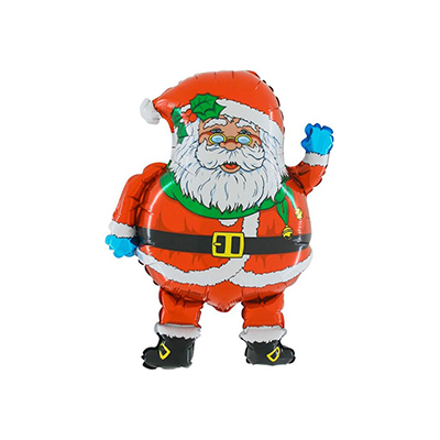 Mylar 26"/65cm Sagoma Babbo Natale