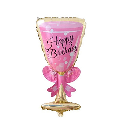 Mylar 31"/78cm Bicchiere Flute Happy Birthday