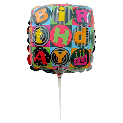 Mylar 9"/22cm Birthday