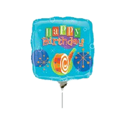 Mylar 9"/22cm Happy Birthday