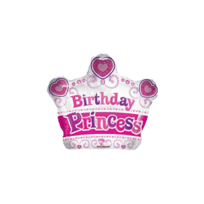 Mylar 9"/22cm Corona Birthday Princess