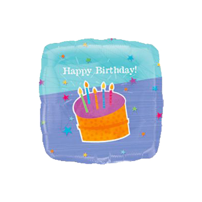 Mylar 9"/22cm Happy Birthday Torta