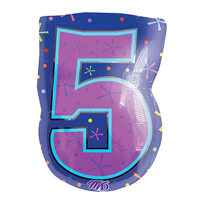 Mylar 20"/50cm Numero 5