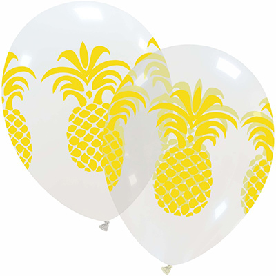 Palloncino 30cm/12" Ananas Bianco e Trasparente