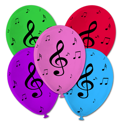 Palloncino 30cm/12" Chiave di Violino Pastello