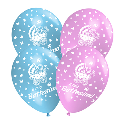 Palloncino 30cm/12" Il Mio Battesimo Carrozzina Pastello