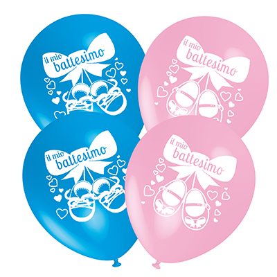 Palloncino 30cm/12" Il Mio Battesimo Scarpine Pastello