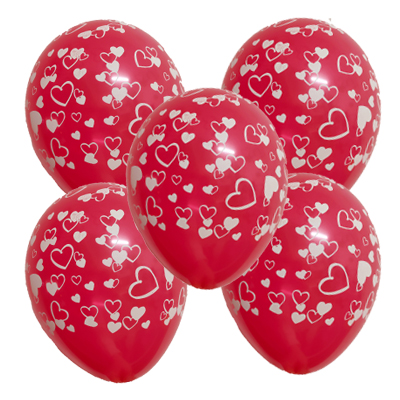 Palloncino 30cm/12" Cuoricini Pastello