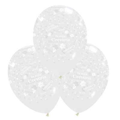 Palloncino 30cm/12" Cresima Trasparenti