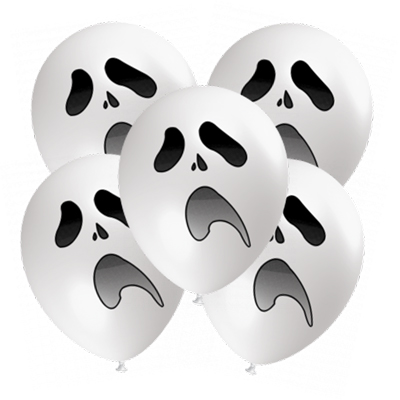 Palloncino 30cm/12" Faccia Fantasma Pastello