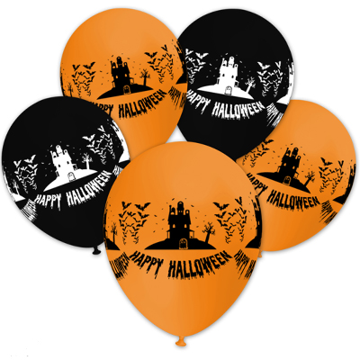 Palloncino 30cm/12" Happy Halloween Casa Pastello