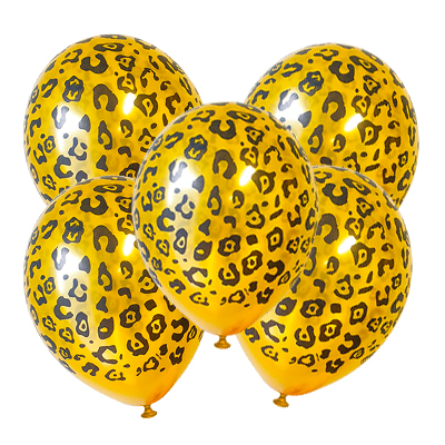Palloncino 30cm/12" Leopardato Pastello Giallo Scuro