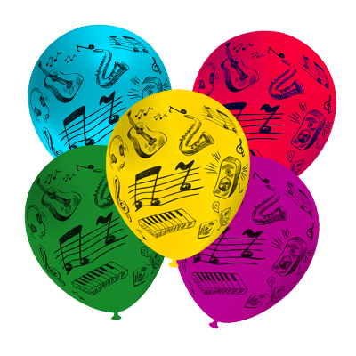 Palloncino 30cm/12" Strumenti Musicali Pastello