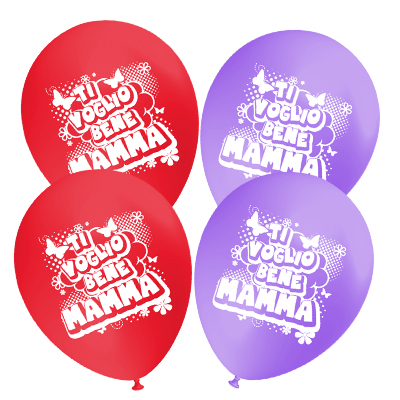 Palloncino 30cm/12" Ti Voglio Bene Mamma Pastello