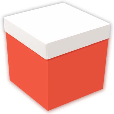 Scatola Sorpresa 60x60 Rossa (Coperchio Bianco)