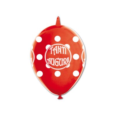 Link-o-Loon Stampa Tanti Auguri 35cm/14" Cf 100 Pz