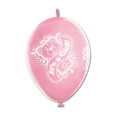 Link-o-Loon Stampa Orsetto It's a Girl 35cm/14" Cf 100 Pz