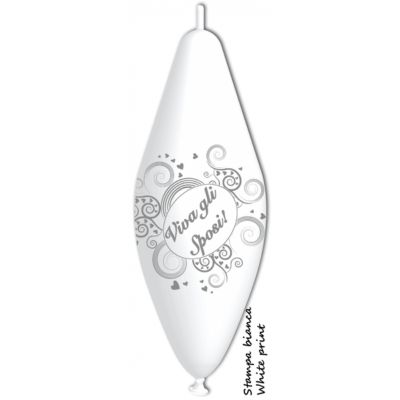 Deco-Funny Pillar Stampa Viva gli Sposi 30x75cm/12"x30" Cf 1 Pz