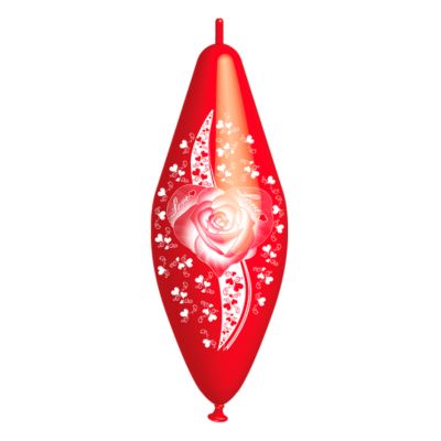 Deco-Funny Pillar Stampa Rose e Cuori 30x75cm/12"x30" Cf 1 Pz