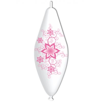 Deco-Funny Pillar Stampa Rosa Fiore Stella 30x75cm/12"x30" Cf 10 Pz
