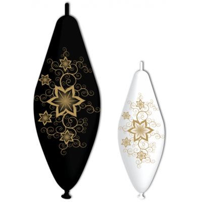 Deco-Funny Pillar Stampa Oro Fiore Stella 30x75cm/12"x30" Cf 10 Pz