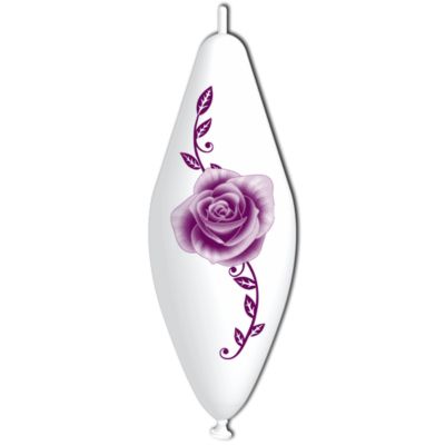 Deco-Funny Pillar Stampa Rosa e Edera Viola 30x75cm/12"x30" Cf 1 Pz