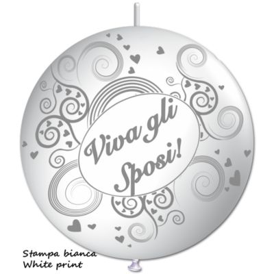 Link-o-Loon Stampa Viva gli Sposi 80cm/32" Cf 1 Pz