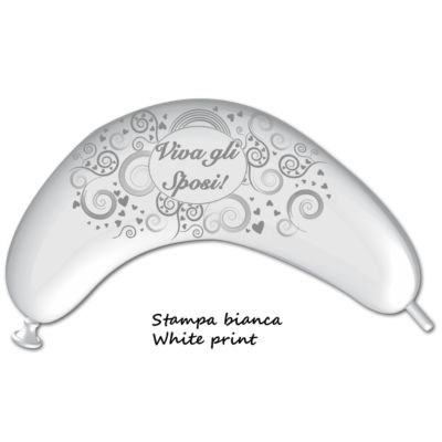 Deco-Funny Arch Stampa Viva gli Sposi 110cm/44" Cf 10 Pz