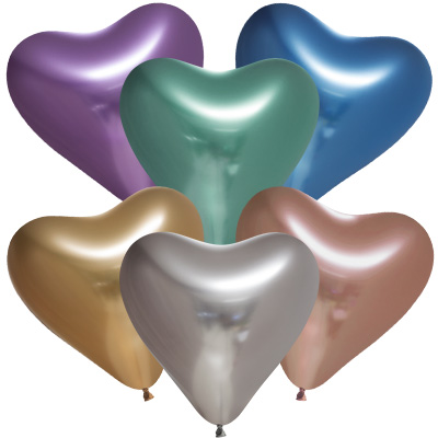 Cuori in Lattice Chrome 30cm/12" Cf 100 Pz