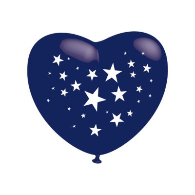 Cuori Stampa Stelle 43cm/17" Cf 5 Pz