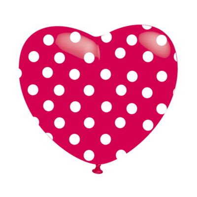 Cuori Stampa Pois 43cm/17" Cf 50 Pz