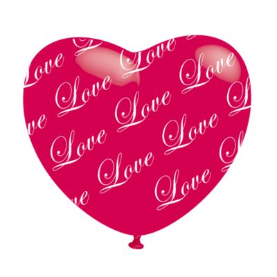 Cuori Stampa Love 43cm/17" Cf 5 Pz