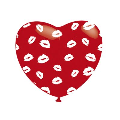 Cuori Stampa Baci 43cm/17" Cf 5 Pz