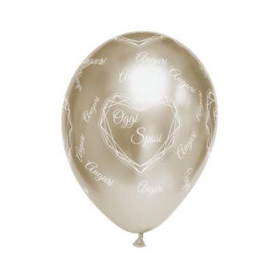 Round Chrome Stampa Oggi Sposi 30cm/12" Cf 100 Pz