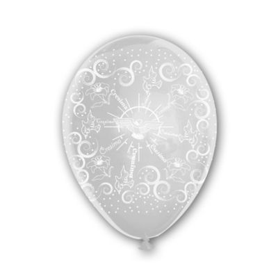 Round Crystal Stampa Cresima 30cm/12" Cf 5 Pz
