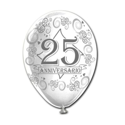 Round Metal Stampa 25° Anniversario 30cm/12" Cf 100 Pz