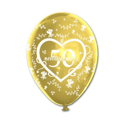 Round Metal Stampa 50 Anniversary 30cm/12" Cf 100 Pz