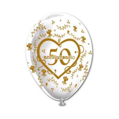 Round Metal Stampa 50° Anniversario 30cm/12" Cf 5 Pz